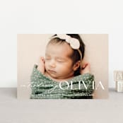 "Bold Introduction" - Birth Announcements in Natural by Ana Sharpe - Front