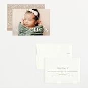 "Bold Introduction" - Birth Announcements in Natural by Ana Sharpe - Assembled