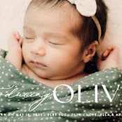 "Bold Introduction" - Birth Announcements in Natural by Ana Sharpe - Detail