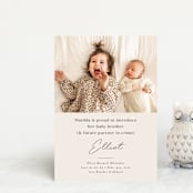 "Siblings" - Birth Announcements in Bamboo by Corinne Malesic - Front