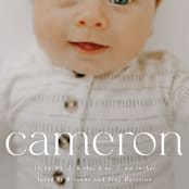 "Classy Name" - Birth Announcements in Cloud by Ekko Studio - Detail