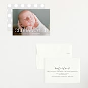"Newest addition" - Birth Announcements in Snow by Elan Studio - Assembled