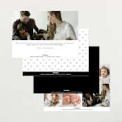 "Simple Statement" - Birth Announcements in Onyx by Erica Krystek - Back of Card Options
