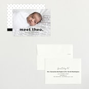 "Simple Statement" - Birth Announcements in Onyx by Erica Krystek - Assembled