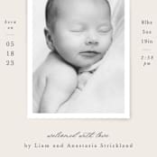 "Classical" - Birth Announcements in Cream by Hooray Creative - Detail