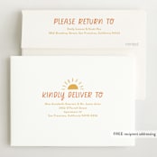 "Fun Hello" - Birth Announcements in Cloud by Jackie Crawford - FREE Recipient Addressing