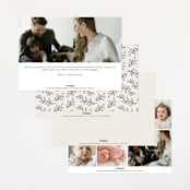 "Laurel Crest" - Birth Announcements in Muslin by Jessica Williams - Back of Card Options