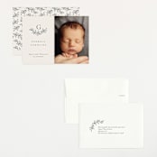 "Laurel Crest" - Birth Announcements in Muslin by Jessica Williams - Assembled