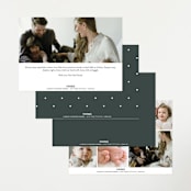 "headline" - Birth Announcements in Hunter by JoAnn Jinks - Back of Card Options