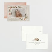 "Boho Bouquet" - Birth Announcements in Rose by Joanna Griffin - Assembled