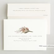 "Boho Bouquet" - Birth Announcements in Rose by Joanna Griffin - FREE Recipient Addressing