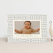"Patchwork" - Birth Announcements in Bluebell by Julie Murray - Front