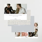 "Patchwork" - Birth Announcements in Bluebell by Julie Murray - Back of Card Options