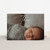 "Complete" - Birth Announcements in Linen by Kasia Labocki - Front