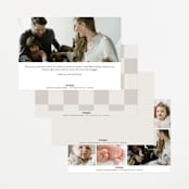 "Complete" - Birth Announcements in Linen by Kasia Labocki - Back of Card Options
