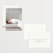 "Exemplary" - Birth Announcements in Cotton by Olivia Raufman - Assembled