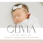 "Artful" - Birth Announcements in Sherbet by Pixel and Hank - Detail
