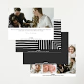 "Modern Name" - Birth Announcements in Moon by Robin Ott - Back of Card Options