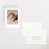 "Soft plaid" - Birth Announcements in Cement by Stacey Meacham - Assembled