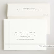 "Soft plaid" - Birth Announcements in Cement by Stacey Meacham - FREE Recipient Addressing