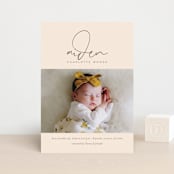 "Signature Babe" - Birth Announcements in Peach by Jessica Williams - Front