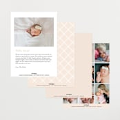 "Signature Babe" - Birth Announcements in Peach by Jessica Williams - Back of Card Options