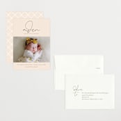 "Signature Babe" - Birth Announcements in Peach by Jessica Williams - Assembled