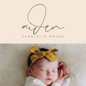 "Signature Babe" - Birth Announcements in Peach by Jessica Williams - Detail