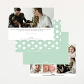 "Scripted" - Birth Announcements in Snow by Sara Hicks Malone - Back of Card Options