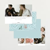 "A Wonderful World" - Birth Announcements in Blue Jay by Grae - Back of Card Options