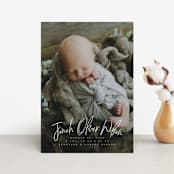 "Bundle" - Birth Announcements in Cloud by Owl and Toad - Front