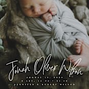 "Bundle" - Birth Announcements in Cloud by Owl and Toad - Detail