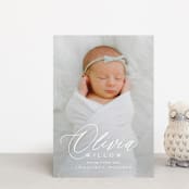 "Serenity" - Birth Announcements in Cloud by Everett Paper Goods - Front