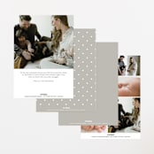 "Serenity" - Birth Announcements in Cloud by Everett Paper Goods - Back of Card Options