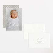 "Serenity" - Birth Announcements in Cloud by Everett Paper Goods - Assembled