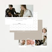 "Ollie" - Birth Announcements in Cotton by Kristie Kern - Back of Card Options