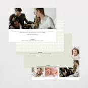 "Baby Garden" - Birth Announcements in Sky by Eve Schultz - Back of Card Options