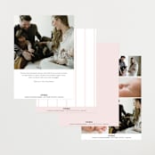 "Cherished" - Birth Announcements in Peony by Kasia Labocki - Back of Card Options