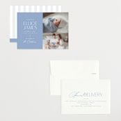 "Announcing Elegance" - Birth Announcements in Periwinkle by Jessica Corliss - Assembled