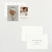 "Petite Introduction" - Birth Announcements in Cream by Jessica Williams - Assembled