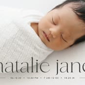 "Announcing Baby" - Birth Announcements in Onyx by Erin Deegan - Detail