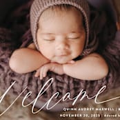 "Swoop" - Birth Announcements in Cloud by Jackie Crawford - Detail