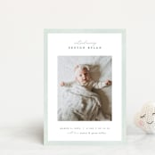 "Story" - Birth Announcements in Sea Salt by Pixel and Hank - Front