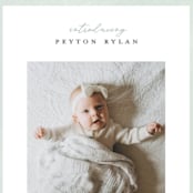 "Story" - Birth Announcements in Sea Salt by Pixel and Hank - Detail