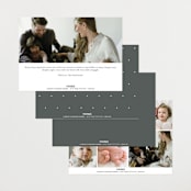 "The Chic Side" - Birth Announcements in Ink by Carolyn MacLaren - Back of Card Options
