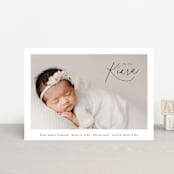 "Corner Hello" - Birth Announcements in Midnight by Jackie Crawford - Front