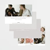 "Delightful Welcome" - Birth Announcements in Gravel by Olivia Raufman - Back of Card Options