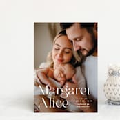 "Perfection" - Birth Announcements in Snow by Pixel and Hank - Front