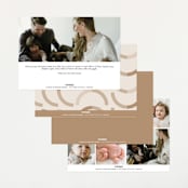 "Dynamic Duo" - Birth Announcements in Cotton by Corinne Malesic - Back of Card Options