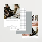 "Script Look" - Birth Announcements in Ink by Carolyn MacLaren - Back of Card Options